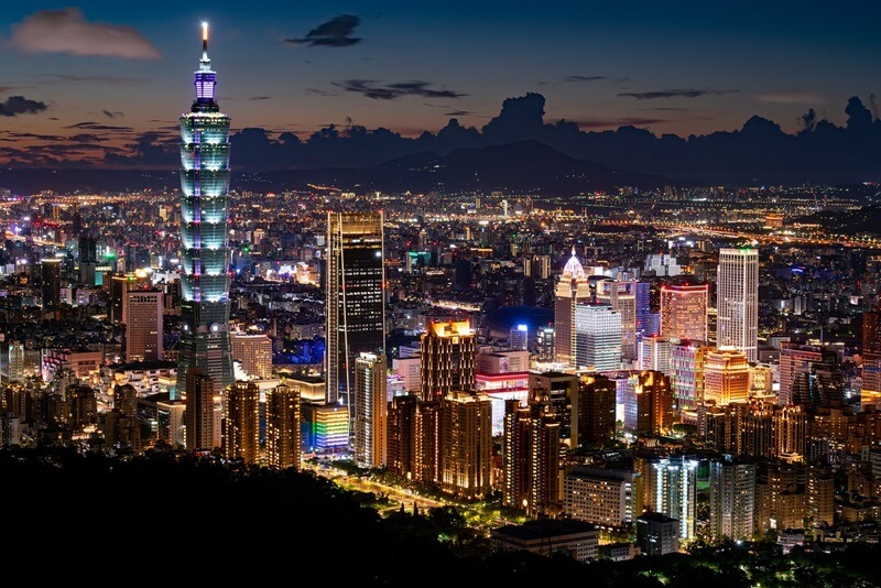 台湾の夕景